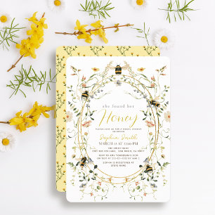 Invitation Elle a trouvé sa Fête des mariées de Fleur sauvage