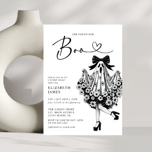 Invitation Elle A Trouvé Sa Fête des mariées Florale Fantôme 