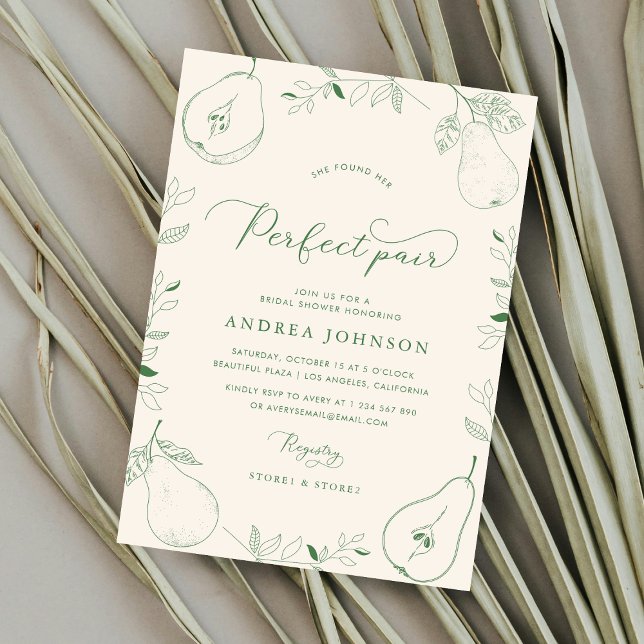 Invitation Elle A Trouvé Sa Fête des mariées Parfaite De Pair (Créateur téléchargé)