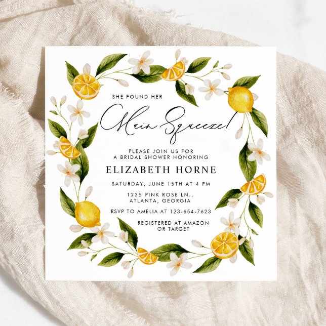 Invitation Elle A Trouvé Sa Fête des mariées Principale De Ci (Créateur téléchargé)