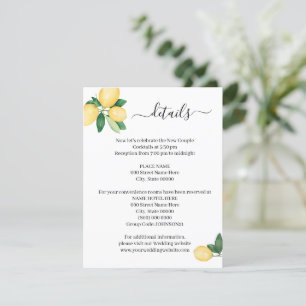 Invitation Elle A Trouvé Sa Main Squeeze Lemons insert card