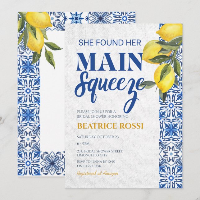 Invitation Elle A Trouvé Sa Principale Fête des mariées De Ci (Devant / Derrière)