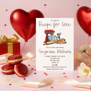 Invitation Elle a trouvé sa recette d'amour ! Fête de douche