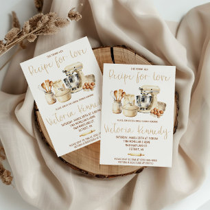 Invitation Elle a trouvé sa recette d'amour ! Fête de douche