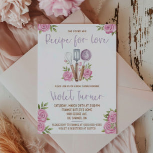 Invitation Elle a trouvé sa recette d'amour ! Fête de mariage