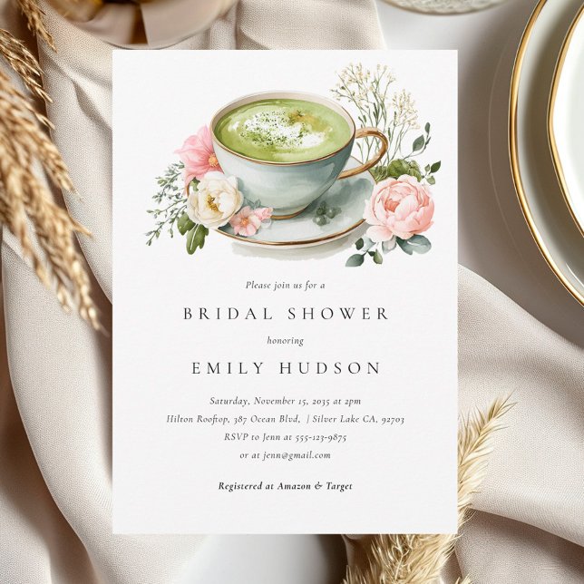 Invitation Elle a trouvé sa robe de mariée parfaite au matcha (Créateur téléchargé)