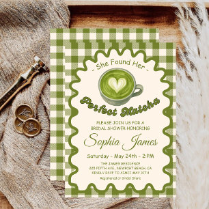Invitation Elle a trouvé sa robe de mariée parfaite au matcha