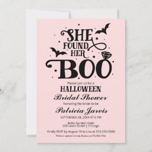 Invitation Elle A Trouvé Son Boo Halloween Fête des mariées I