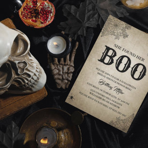 Invitation Elle A Trouvé Son Boo Rustique Fête des mariées Ha