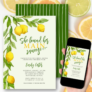 Invitation Elle a trouvé son citron préféré aquarelle été