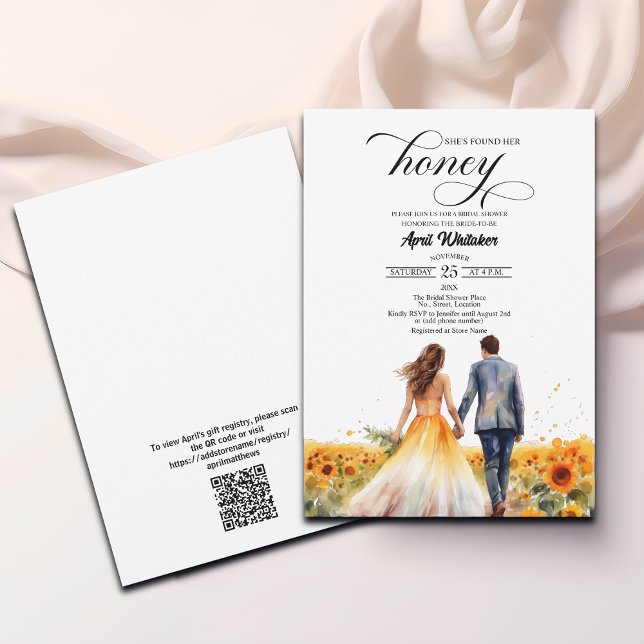 Invitation Elle a trouvé son couple de miel et sa nuptiale de (Créateur téléchargé)