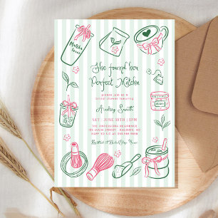 Invitation Elle a Trouvé Son Mariage Parfait Matcha Vert  Bab