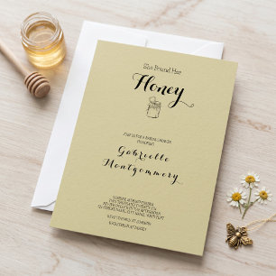Invitation Elle a Trouvé Son Miel Mariage Butter Jaune
