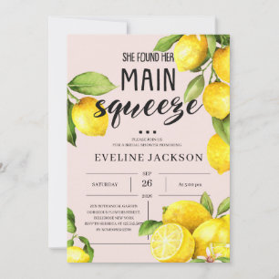 Invitation Elle A Trouvé Son Principal Squeeze citrus citron 