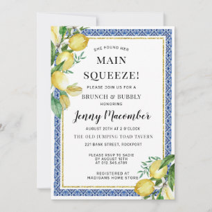 Invitation Elle A Trouvé Son Principal Squeeze Lemon Brunch &