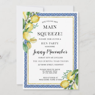 Invitation Elle A Trouvé Son Principal Squeeze Lemon Hen Part