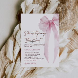 Invitation Elle est en train de nouer la Fête des mariées de 