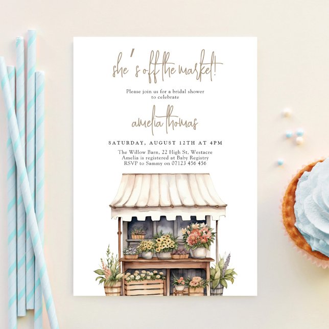 Invitation Elle est fraîche de la Fête des mariées du marché (Créateur téléchargé)