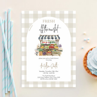 Invitation Elle est fraîche de la mariée de la douche du marc