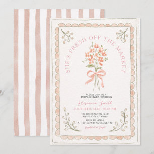 Invitation Elle est fraîche du marché Baby Shower