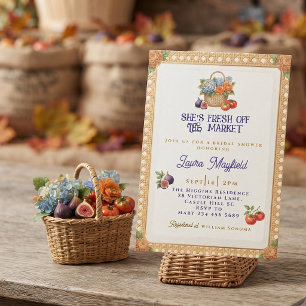 Invitation Elle est Fraîche du Marché Baby Shower