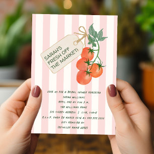 Invitation Elle est fraîche du marché Tomates Enterrement de 