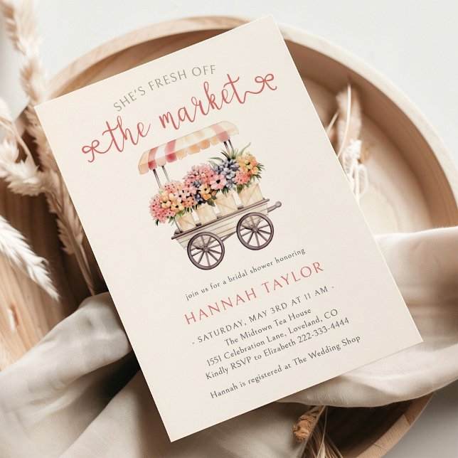 Invitation Elle est fraîche hors de la Fête des mariées du ma (Créateur téléchargé)