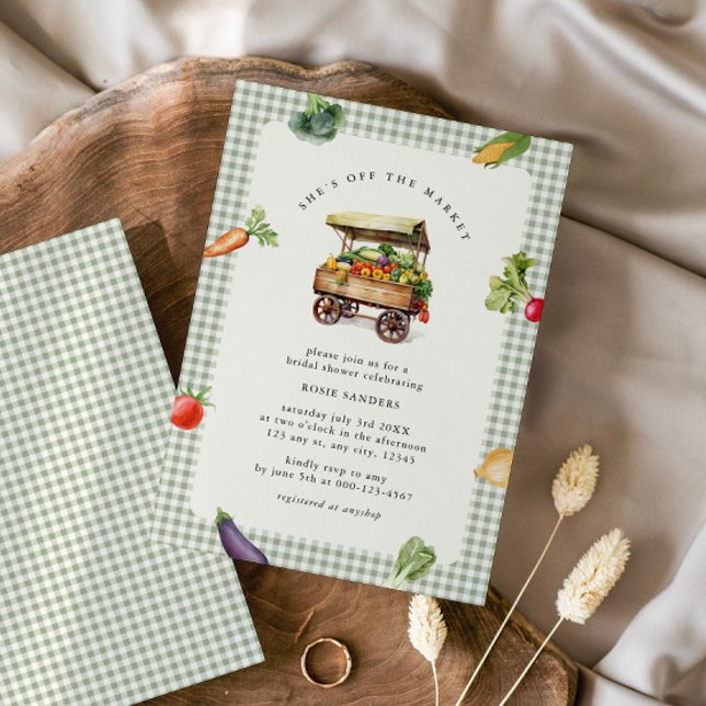 Invitation Elle est fraîche hors de la Fête des mariées du ma (Créateur téléchargé)