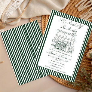 Invitation Elle est fraîche sortie du marché des mariées du m