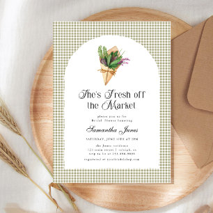 Invitation Elle est fraîche sortie du marché douche de mariée