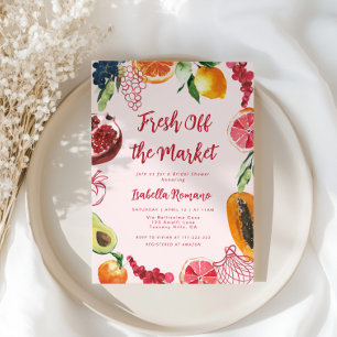 Invitation Elle est fraîche sortie du marché Rose Enterrement