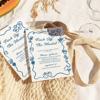 Invitation Elle est fraîchement sortie du marché: Baby Shower