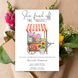 Invitation Elle est fraîchement sortie du marché Fête de mari