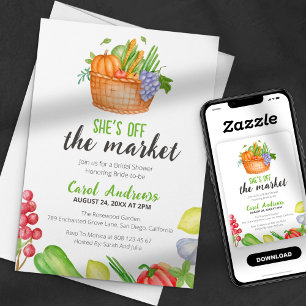 Invitation Elle est hors du marché Bridal Shower au marché fe