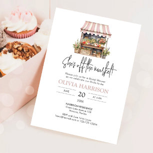 Invitation Elle est hors du marché Fête de douche de mariage 