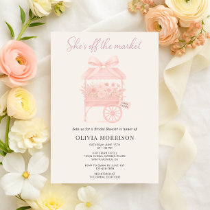Invitation Elle est hors du marché Fleurs pour la fête de mar