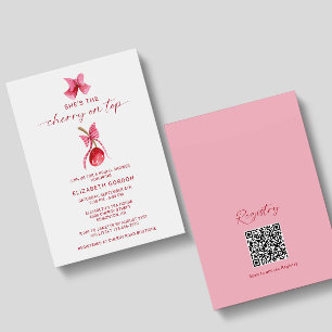 Invitation Elle est la Cerise sur le Haut Enterrement de Vie