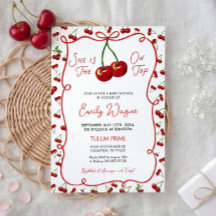 Elle est l'invitation de Baby Shower La Cerise sur