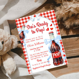 Invitation Elle est prête à éclater Fête prénatale Soda Baby