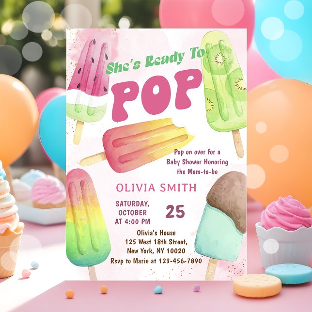 Invitation Elle est prête à faire du Baby shower populaire (Créateur téléchargé)