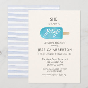 Invitation Elle est prête à faire du Baby shower populaire