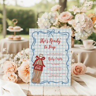 Invitation Elle est prête à faire pop Garçon Fête prénatale S