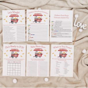 Invitation Elle est prête à faire POP ! Jeu pour Baby Shower