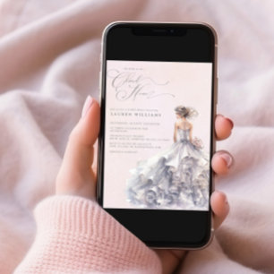 Invitation Elle est sur Cloud Nine Dreamy Pastel Fête des mar