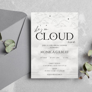 Invitation Elle est sur le nuage 9 Dreamy Elegant Fête des ma