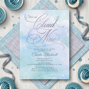 Invitation Elle est sur le nuage neuf nuptiale de douche Invi