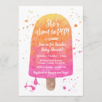 Elle est sur le point de POP Baby shower Popsicle