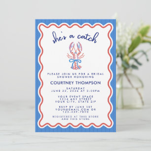 Invitation Elle est un trésor Fête de fiançailles Coastal Lob