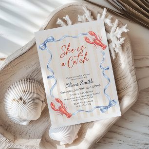 Invitation Elle est un trésor! Fête de mariage de crabe du li