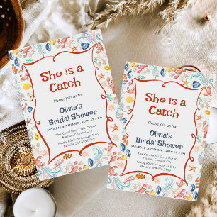 Invitation Elle est un trésor Thème de mariage sur la côte